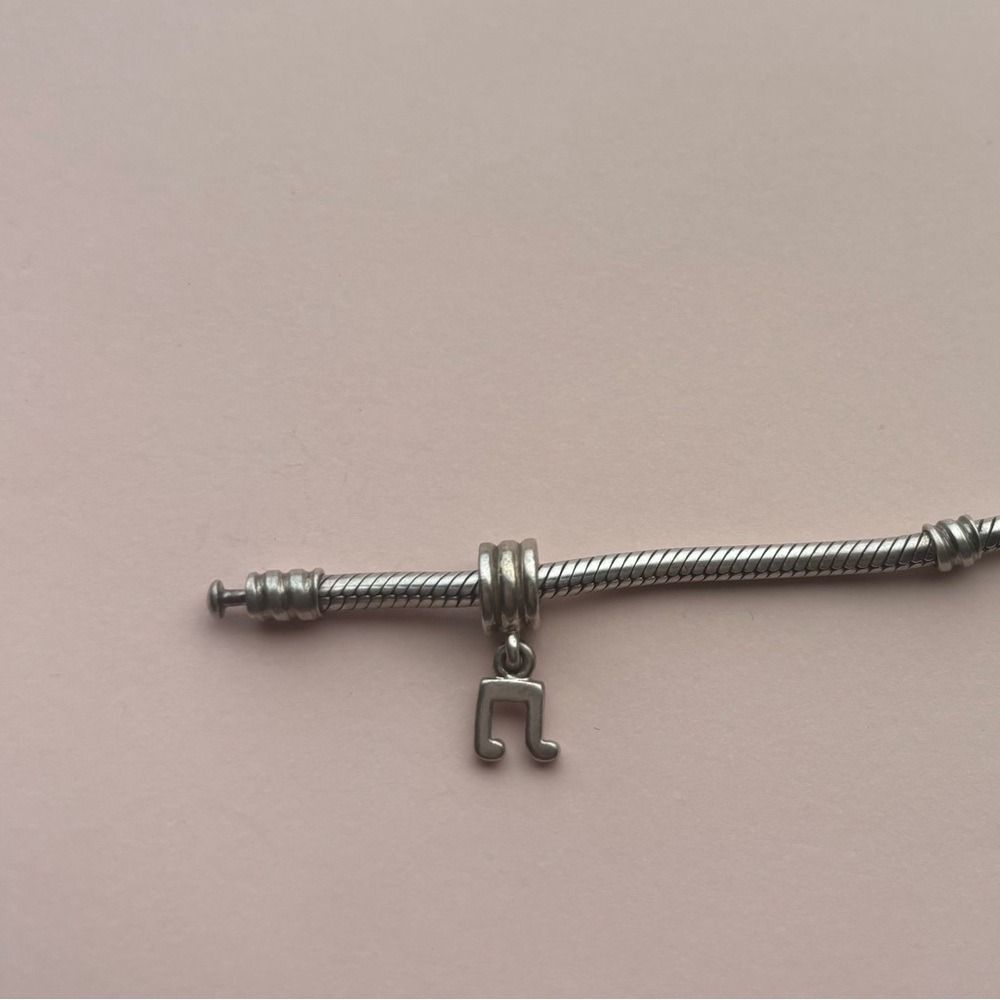 Silver Music Note Charm Bracelet